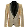 Erkek Ceketler Telotuny Şık Katı Blazer Iş Düğün Dış Giyim 2021 Sonbahar Kış Ceket Sequins Yaka Ince Suit