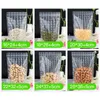 100 stks Frosted Clear Squares Surface Plastic Party Packing Bags Stand-up Pouch Doy Pack Revealable Food Storage Packaging Attage Matte