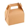 Gift Wrap 12pcs Kraft Paper Gable Treat Boxes Candy Party Favor Box For Birthday Wedding Baby Shower Festival #q6