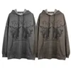 Hommes Hip Sweat HOP Sweat-shirt à capuche d'ange imprimé sombre Sweatwear Streetwear Harajuku Pull en coton en polaire automne 210909
