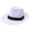 قبعة الشاطئ قبعات القش في الهواء الطلق الإجازات قبعة الأزياء للجنسين القبعات الصيف الشمس الشاطئ العشب جديلة فيدورا تريلبي واسعة بريم سترو قبعة البحر الشحن DAF156