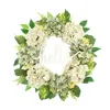 Couronnes de fleurs décoratives Couronne de simulation Fournitures de festival de fleurs artificielles Vintage Green Grapevine + Plastic Antique Wall Hanging Ga