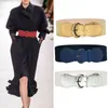 All-match Alla moda Coreano Stile semplice Versione Finta pelle Cintura decorativa Donna Cintura con fibbia elastica Cintura larga G220301