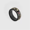 Gioielli di design di lusso Moda anello in ceramica bianca nera anelli bague per gioielli da fidanzamento da uomo e da donna, anelli per amante dell'amore, regalo con scatola