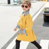 Coat Girls Baby's Kids Winbreaker Jacket Outwear 2021 Splicing Wiosna Jesień Płaszcz Top Formal Beach Cardigan Children Flot