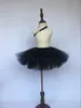 Rokken baby meisjes zwarte tutu kinderen handgemaakte pluizige tule rok ballet pettiskirt met kroon hoofdband set zomer party tutus11