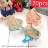 20pcs mini culla in rattan con nastro scatola di caramelle battesimo battesimo souvenir regali di maternità baby shower regali per gli ospiti 211108