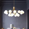Nordic Pendelleuchten Zweig Glas Blase Schatten Kronleuchter Beleuchtung moderne Wohnzimmer Lampe Schlafzimmer romantische Gold Hängeleuchten Befestigung LED