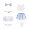 Sweet Maid Temptation Schoolgirl Uniform Sexy Lace Cosplay Lingerie Kawaii Role Costumes For Women Bra Set One Size Bras Sets282c