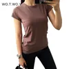 Alta qualità 11 colori S-3XL Maglietta tinta unita Donna Cotone Elastico T-shirt basic Donna Casual Top T-shirt manica corta Donna 002 Y0508