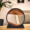 Hourglass 3D Moving Sand Art Picture Round Glass Deep Sea scape In Motion Display Flowing Frame Home Decoration 210804