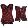 Bustiers Corsets Plus Размер 6XL Corset Top Erotic Lace Up Overbust Sexy Zip Floral Women Bustier Tops Tops