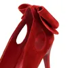 Jurk schoenen 2021 vrouwen flock pumps 10.5 cm hoge hak vrouwelijke escarpins vlinder kennen suede roze oranje hakken sexy puntige teen kantoor