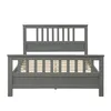 US-amerikanische Vorrats-Schlafzimmer-Möbel Holzplattformbett mit Kopfteil und Fußbrett, voll (grau) A18