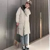 Jocoo Jolee المرأة الشتاء الدافئة سميكة جاكيتات طويلة الكورية عارضة سترة الشارع الشهير منتصف طويل محشو المعاطف المتناثرة المعاطف 210518