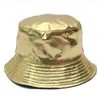 Cloches Foxmother Gold Sliver Shiny Metallic Buckethat Hat Hat Fishing Caps Bob Women Mens Party