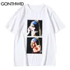 T-Shirts Hemden Streetwear Lustiges Mädchen mit einem Perlenohrring Drucken Hip Hop Casual Baumwolle Harajuku Kurzarm T-Shirts Tops 210602