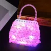 Party Favor New Christmas gift children's luminous bag cosmetic handbag princess fashion girl play house toy storage bags Xmas decoration