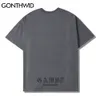 Magliette Harajuku Hip Hop Casual Bandana Paisley Pattern Stampa T-shirt in cotone a maniche corte Streetwear Magliette allentate Top 210602