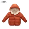 CROAL CHERIE Children's Parkas Winter Jacket For Girl Boys Coat Kids Warm Thick Velvet Hooded Baby Coats Outerwear 90-130 211027