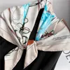 Schal Quadrat Silk Hairband Frauen Foulard Büro Neck Schals Tücher Wraps Mode Print Weibliche Halstuch Bandana