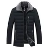 Men's Winter Parkas Fur Collar Windbreaker Cotton Padded Anorak Thick Warm Jacket Coat Male Casual Fleece Parkas Men Clothing 211204