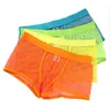 Mutande Soutong Uomo Boxer Intimo sexy trasparente Pantaloncini Mesh Gay Calzoncillos