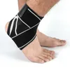 Apoio ao tornozelo 1 pcs Sport Sport Running Futebol Proteção de futebol Bandagem de pé Elástico Brace Band Ajustável Qhoe