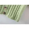 Female crop cardigans women causal soft pink sweater top autumn winter Knitted short sleeve korean 210427