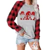 Christmas Plaid Hoodies Xmas Aesthetic Sweatshirts Tops Oversized Fall Long Sleeve Print Blouse Outerwear Santa Jumper Pullover 24 Colors CGY85