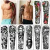Metershine 46 Sheets Full and Half Arm Waterproof Temporary Fake Tattoo Stickers of Unique Imagery or Totem Express Body Art for M2200
