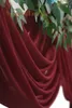 Wedding Arch Drapping Fabric 74cm Wide 6-10Meters Chiffon Fabric Curtain Drapery Ceremony Reception Swag 210712
