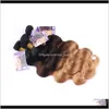 Zhifan 1B 27 Vague de Corps Vierges Usine 1B427 Ombre Remyhair Extensions En Vrac Fermeture Brésilienne En Gros Navire 4Ugzg Bulks Lytpk