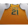 37403740 Rare Basketbal Jersey Mannen Jeugd Dames Vintage Navy Blue Larry Finch Yellow Size S-5XL Custom Elke naam of nummer