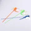 Cat Toys 1 PC Colorful Sounding Dragonfly Feather Tickle Rod Teaser Interactive Training Pet Fun Supplies4591077