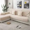 Crystal Velvet Sofa Cover Plush Solid Color Sofa Covers For Living Room Modern Non-slip Corner Sofa Towel Couch Covers For Sofas 211102