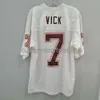 Cousu NCAA Virginia Tech Michael Vick 7 Throwback blanc Jersey cousu personnalisé n'importe quel numéro de nom