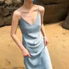  women silk slip dress