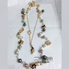 Colliers bohémiens coréens à Double couche de perles de fleurs, bijoux pour femmes