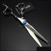 silver shears Hair Scissors Care & Styling Tools Products7 Inch Professional Cutting For Hairdresser Japanese Steel Sapphire Haircut Barbersh