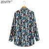 Zevity Women Vintage Leopard Print Casual Loose Blouse Office Lady Långärmad Retro Företagskjorta Chic Chicise Toppar LS9131 210603