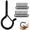 Hooks Rails 20st Q-Hanger Heavy Duty Skruv Flera användningar för String Light Flower Pot Garden Yard Patio Kitchen Ornament Tool Hook Set