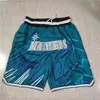 Basketball shorts Team Baseball Juste Don Sport Wear Pant avec Pocket Zipper Sweatpants Blue Blanc Blanc Black Men Cousue