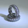 14K biały złoto moissanite ślubny kamień cyrkonu dla kobiet Anillos de biżuteria Bizuterias Peridot Cluster Rings15554759