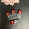 Pigułka Butelka Wyczyść Puste Przenośne zagęszczone plastikowe butelki Capsule Capsule z kolorowym uchwytem śrubowym uchwytu do przechowywania