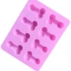 Silicone Ice Mold Funny Candy Biscuit Ice Mold Tray Bachelor Party Jelly Chocolate Cake Mold Household 8 Holes Baking Tools Mould F0623W2