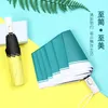 Ny Vinyl Folding Sun Protection Paraplyer Compact Fast Färg Travel Kvinna Regn Automatisk 3 Fold Paraply
