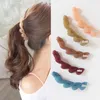 Vrouwen elegante banaan haar klauw jelly kleur grote draai haar mode acryl haar paardenstaart accessoires vrouwen clips