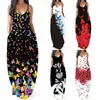Letnia Sukienka Długa Długa Seksowna Drukowana Odzież damska Duży Rozmiar Moda 3D Drukuj Femme Robe Vestido de Mujer 210517