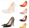 Fashion designer Nude black red women shoes high heels 8cm 10cm 12cm Leather Pointed Toes Pumps Dress shoes